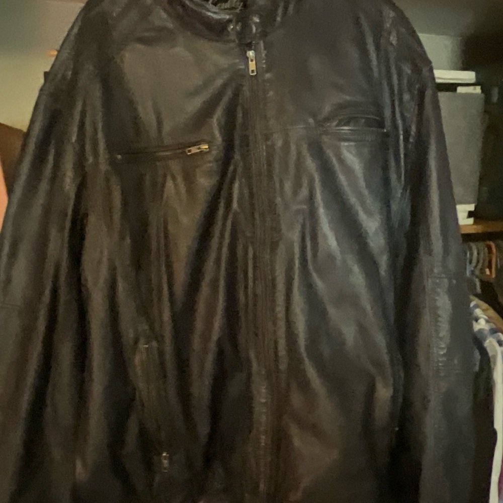 Scully 5xl blue leather jacket